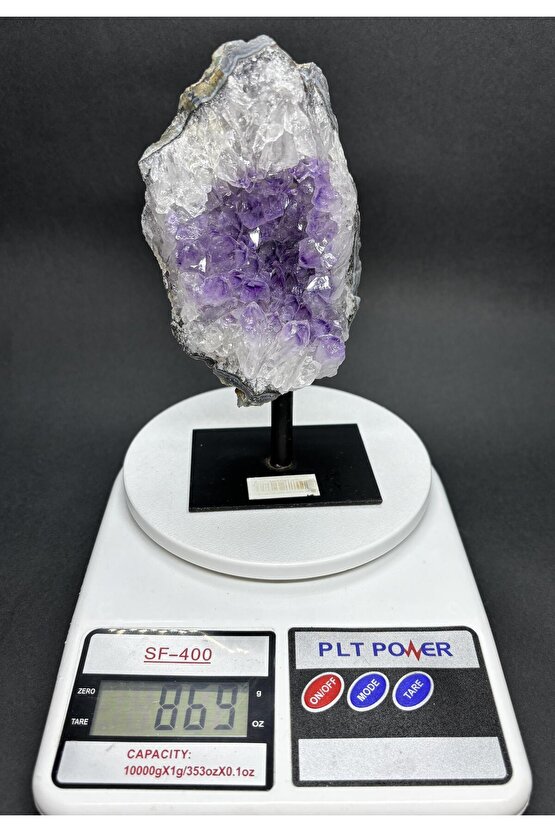 BREZİLYA AMETİST DOĞALTAŞ SİYAH DEMİR STANTLI