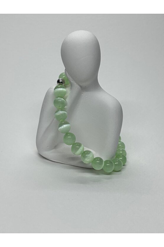 YEŞİL SELENİT DOĞALTAŞ BİLEKLİK