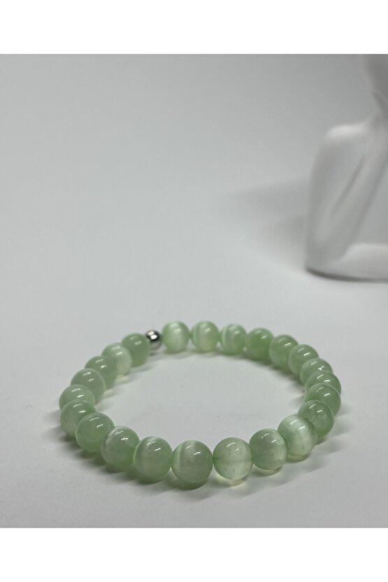 YEŞİL SELENİT DOĞALTAŞ BİLEKLİK