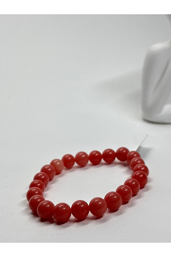 ÇİLEK KUVARS DOĞALTAŞ BİLEKLİK