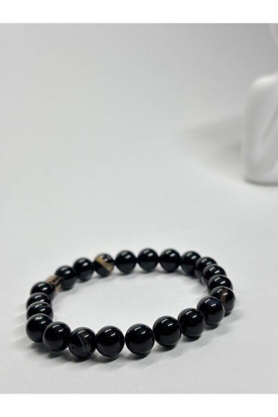 SİYAH AKİK DOĞALTAŞ BİLEKLİK