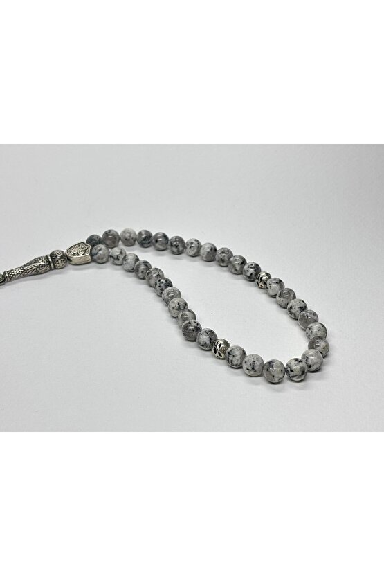 DOĞAL GRİ JASPER DOĞALTAŞ TESBİH