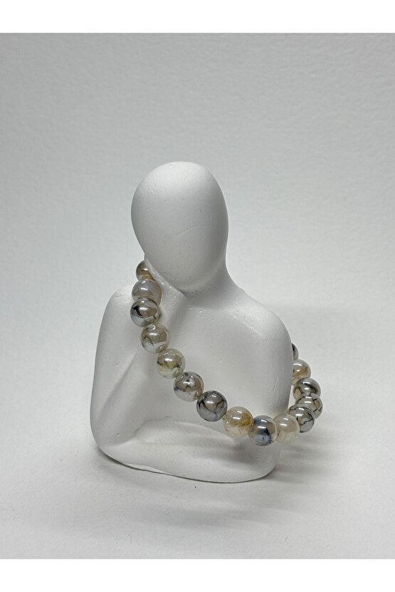 AYNALI KIRÇILLI AKİK DOĞALTAŞ BİLEKLİK