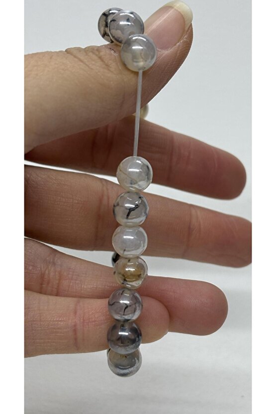 AYNALI KIRÇILLI AKİK DOĞALTAŞ BİLEKLİK