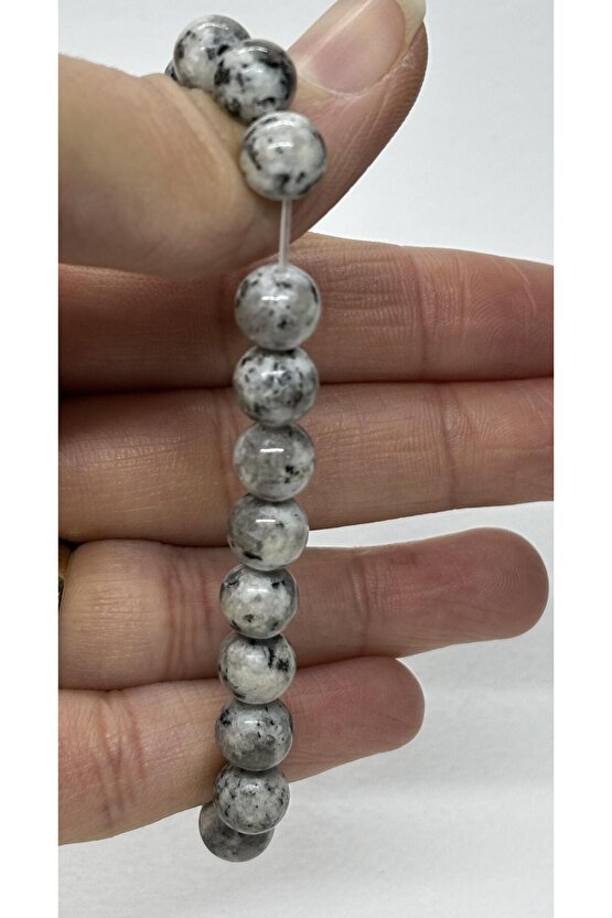 GRİ JASPER DOĞALTAŞ BİLEKLİK