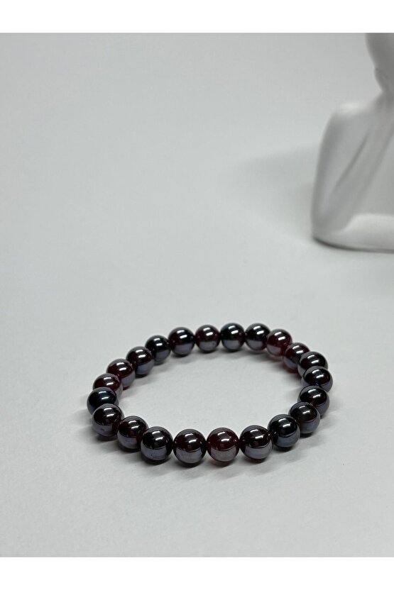 BORDO AYNALI AKİK DOĞALTAŞ BİLEKLİK