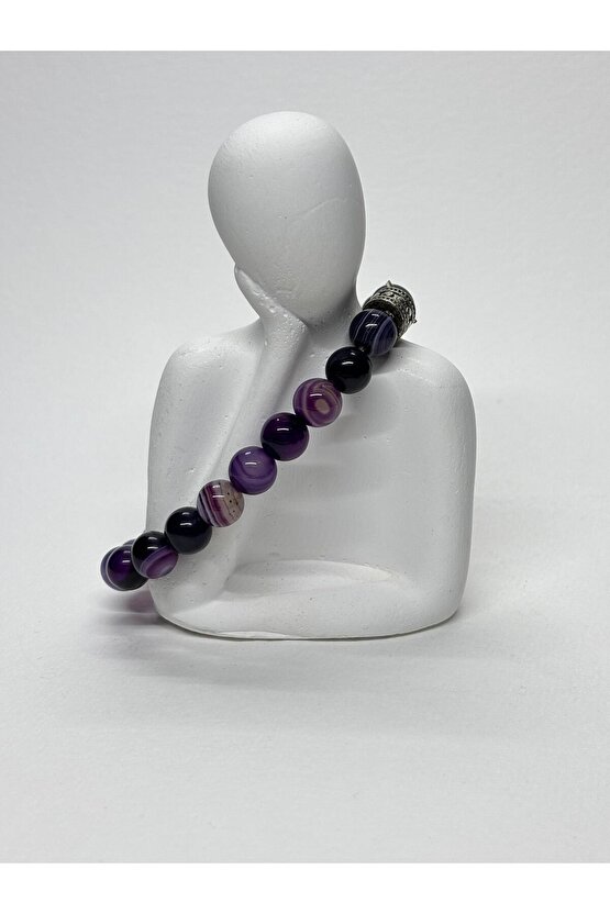 MOR AKİK DOĞALTAŞ BİLEKLİK