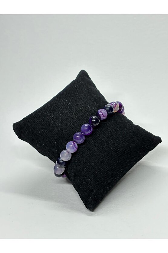 MOR AKİK DOĞALTAŞ BİLEKLİK