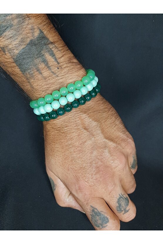 3’lü Cam Boncuk Bileklik Seti – 3 Al Az Öde Fırsatı Unisex