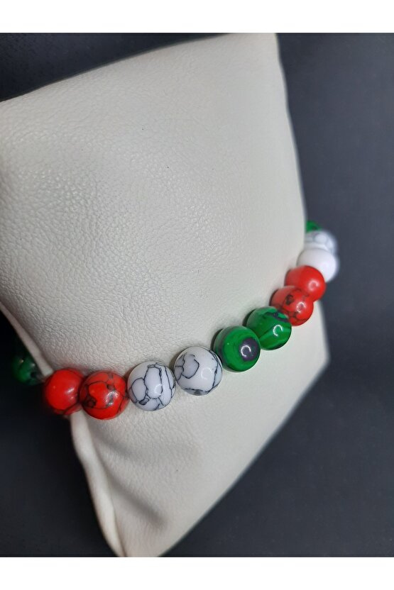 Doğal Havlit Taşı Yılbaşı Şans Bilekliği Unisex