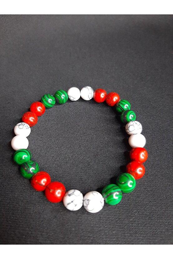 Doğal Havlit Taşı Yılbaşı Şans Bilekliği Unisex