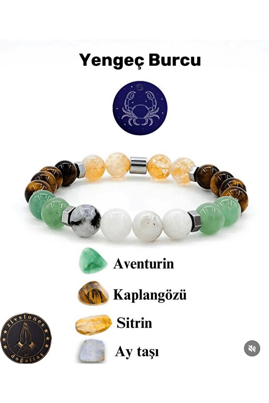 Yengeç burcuna özel Doğaltaş bileklik