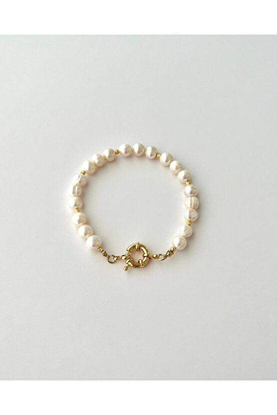 Gerçek Inci Bileklik - Altın & Charm Takılabilir
