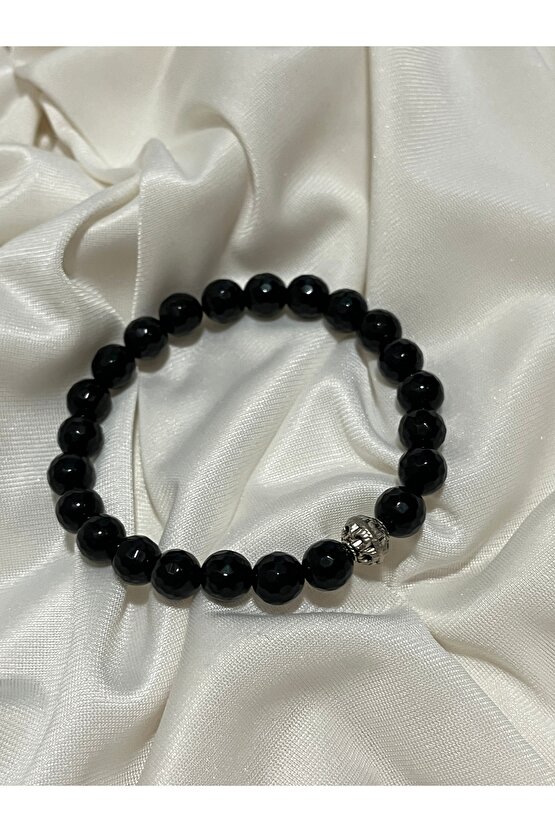 Siyah Oniks Bileklik – Güç ve Koruma Taşı