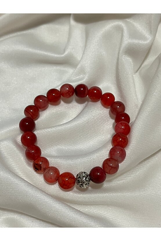 Açık Kırmızı Akik Bileklik