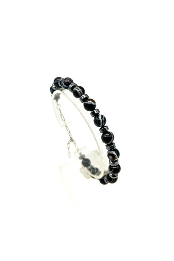 Göz Akik Gümüş Bileklik