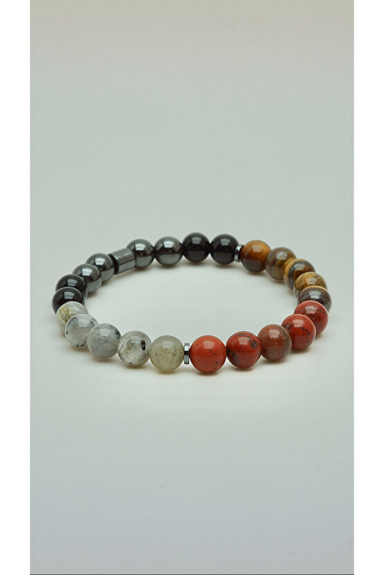 DOĞALTAŞ-ERiL ENERJİ (KAPLANGÖZÜ KIRMIZI JASPER ONİKS LABRODORİT) 8mm