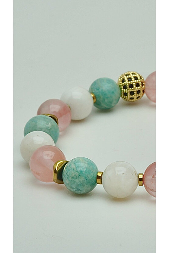 DOĞALTAŞ-DİŞİL ENERJİ (AY TAŞI, AMAZONİT, GÜL KUVARS) 8mm