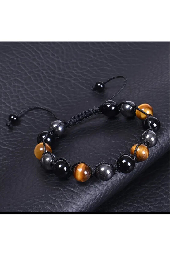 Doğaltaş makrume bileklik