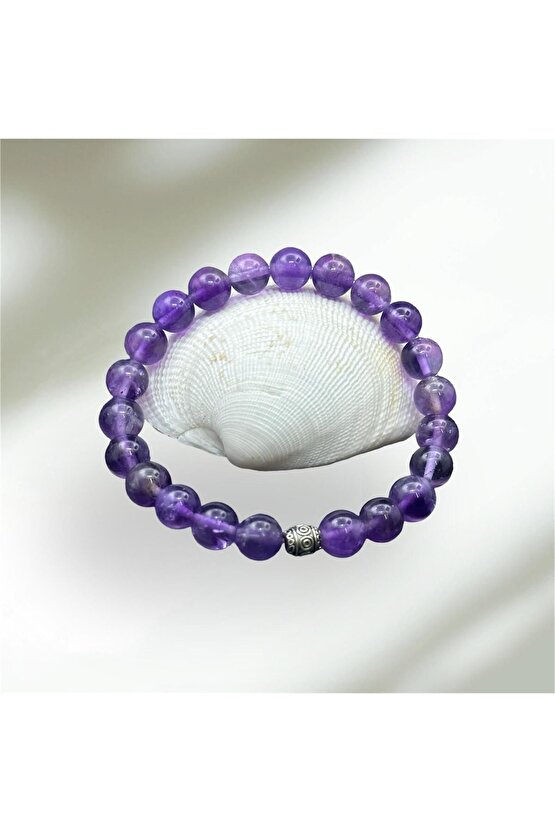 Sertifikalı Ametist Doğaltaş Bileklik