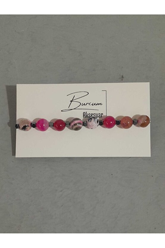 PEMBE AKİK TAŞI DOĞALTAŞ BİLEKLİK