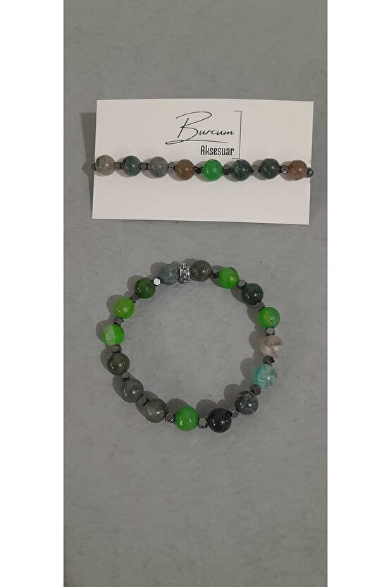 YOSUN AKİK TAŞI DOĞALTAŞ BİLEKLİK