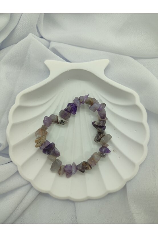 Ametist Kırık Doğal Taş Bileklik