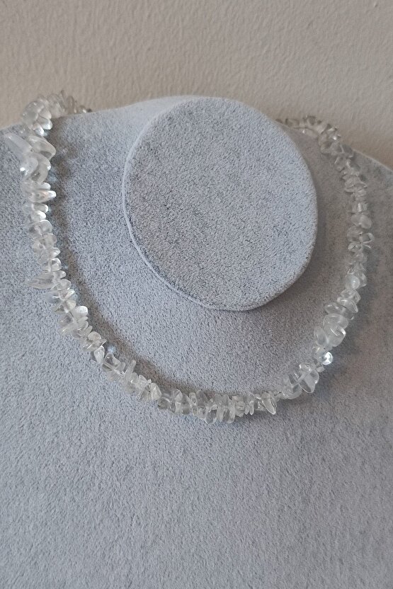 Sertifikalı Kristal Kuvars Kırıktaş Doğaltaş Kolye