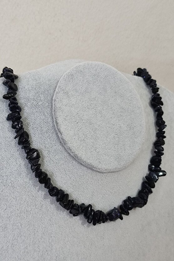 Sertifikalı Lacivert Yıldız Kırıktaş Doğaltaş Kolye