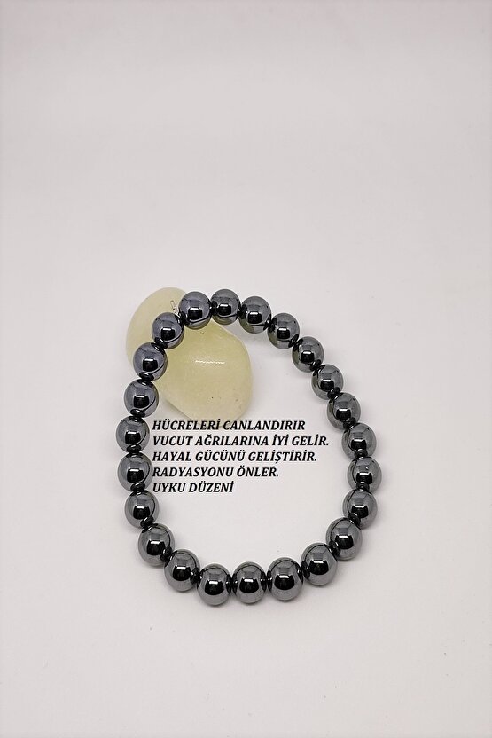 Sertifikalı 8 Mm Titreşim Terahertz Doğaltaş Bileklik