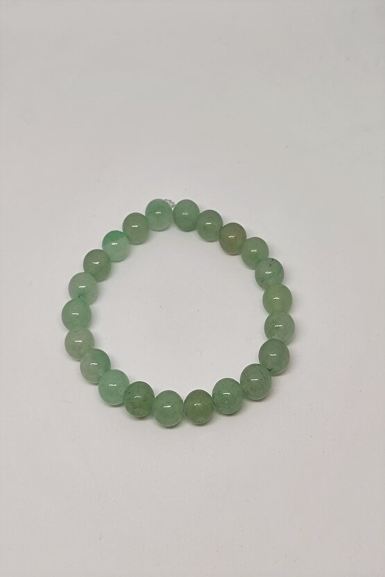 Sertifikalı 8 Mm Açık Yeşil Aventurin Doğaltaş Bileklik