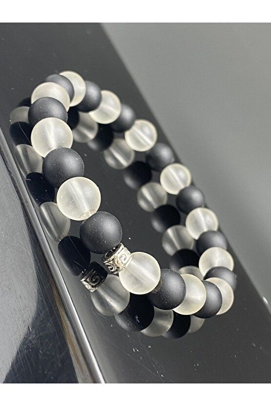 Kuvars ve Oniks Doğaltaş Bileklik