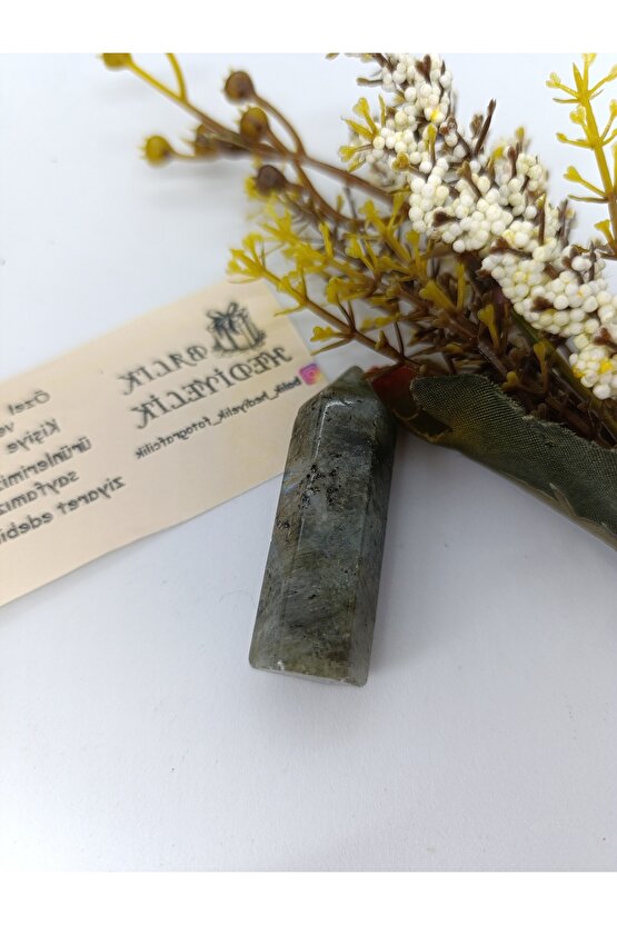 LABRADORİT TAŞI BİBLO KULE ŞEKLİNDE DOĞALTAŞ BİBLO 1001