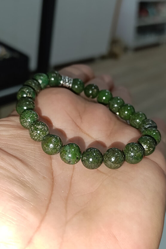 Serpantin ( Yılan ) Taşı 10 mm Doğaltaş Bileklik