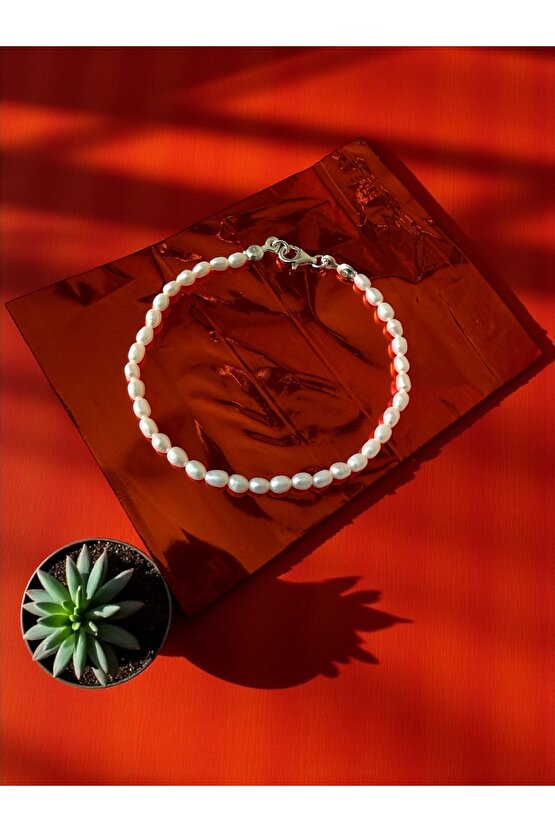 Sertifikalı Mini Arpa İnci Bileklik 15 CM - AA Kalite