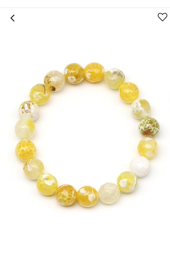 Akik Doğal Taş Bileklik 10 mm Yuvarlak Kesim