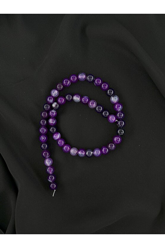 MOR AKİK DÜZ KESİM DOĞALTAŞ 8 MM DİZİ