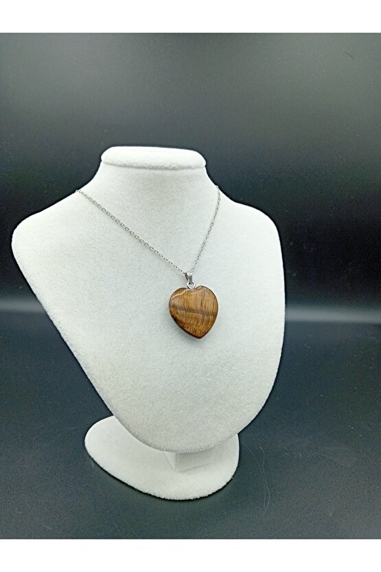 Kaplan Gözü Kolye Doğal Taş