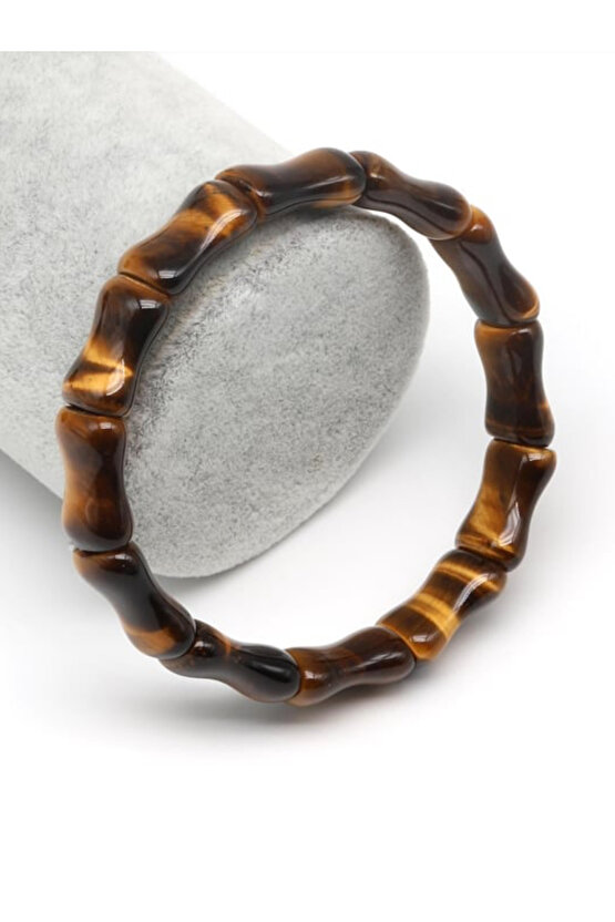 Premium Kaplan Gözü Taş Roleks Bileklik 20 Cm