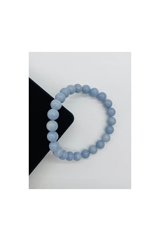 Anjelit Taşı Doğal Taş Bileklik-8mm