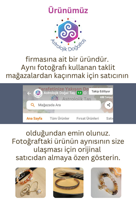 Ateş Elementi Doğal Taş Bilekliği