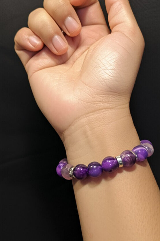 Doğal Ametis Bileklik Stresi Azaltır Sakinleştirici Enerjisiyle Gerginliği Hafifletmeye Yardımcıolur