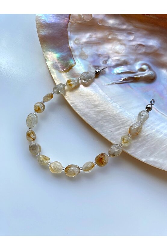 Sitrin Tımbıl Kesim Doğal Taş Set