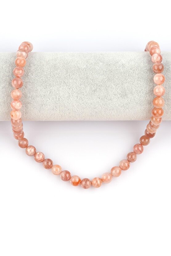 Güneş Taşı Doğal Taş Dizi 8 mm Küre Kesim