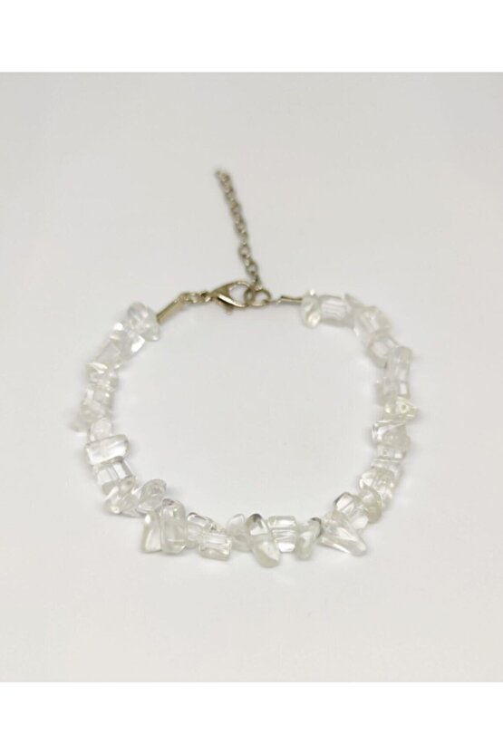 Kristal Kuvars Doğal Kırıktaş Bileklik