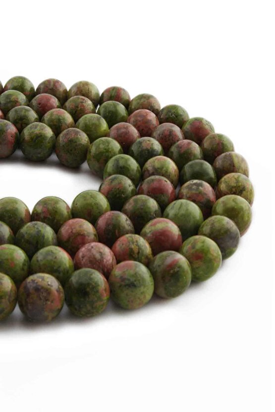 Unakit Doğal Taş Parlak Küre Kesim 10mm Dizi