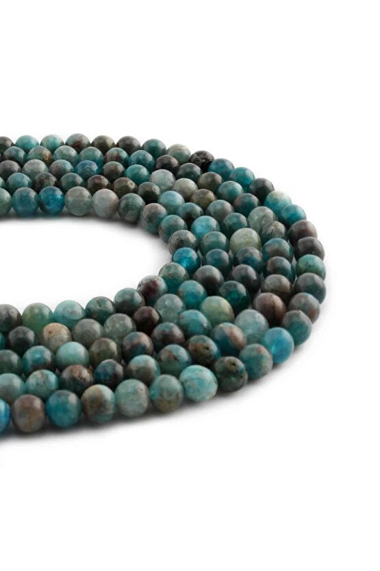 Apatit Doğal Taş Parlak Küre Kesim 6mm Dizi [AA]