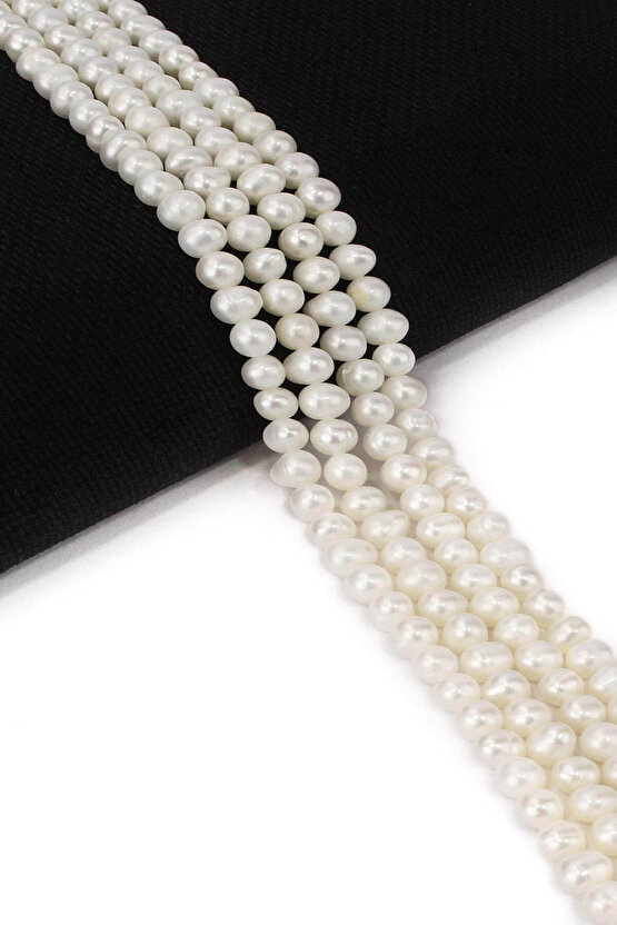 İnci Doğal Taş 6x5mm Dizi