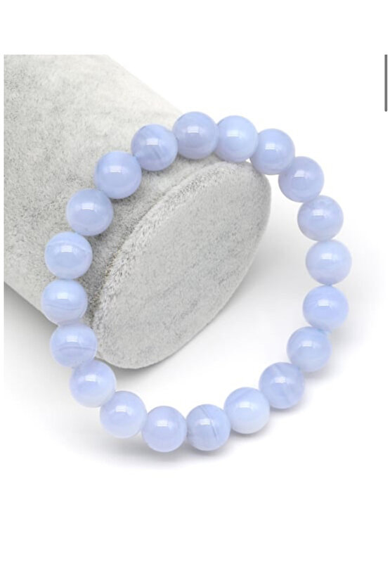 Kalsedon Taşı Bileklik 10 mm ( A Kalite )