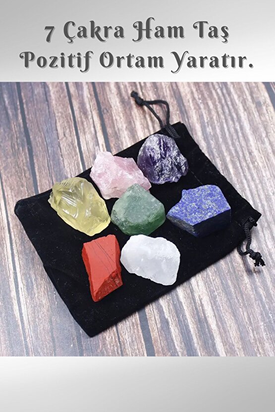 Doğal Taş Ham 7 Çakra Set ( A Kalite )